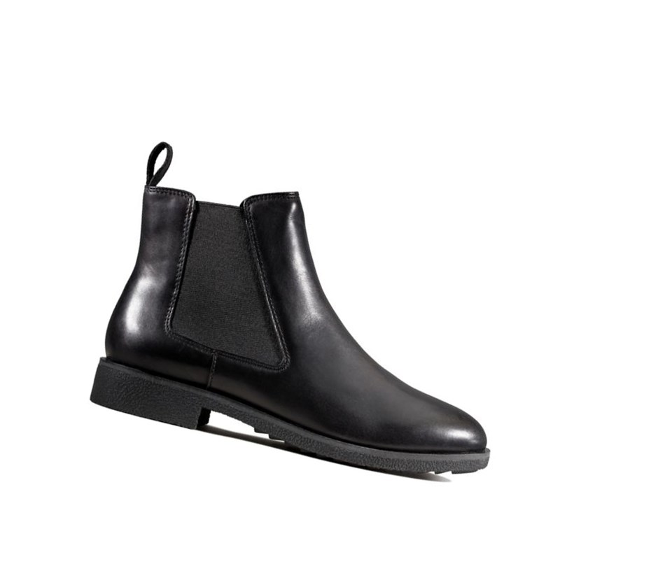 Buty Chelsea Clarks Griffin Plaza Skórzane Damskie Czarne | CGZWTY342