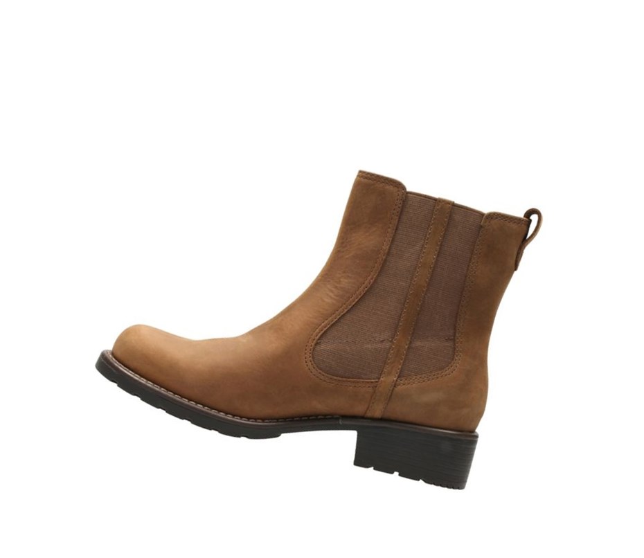 Buty Chelsea Clarks Orinoco Club Skórzane Damskie Brązowe | CJGXLQ208