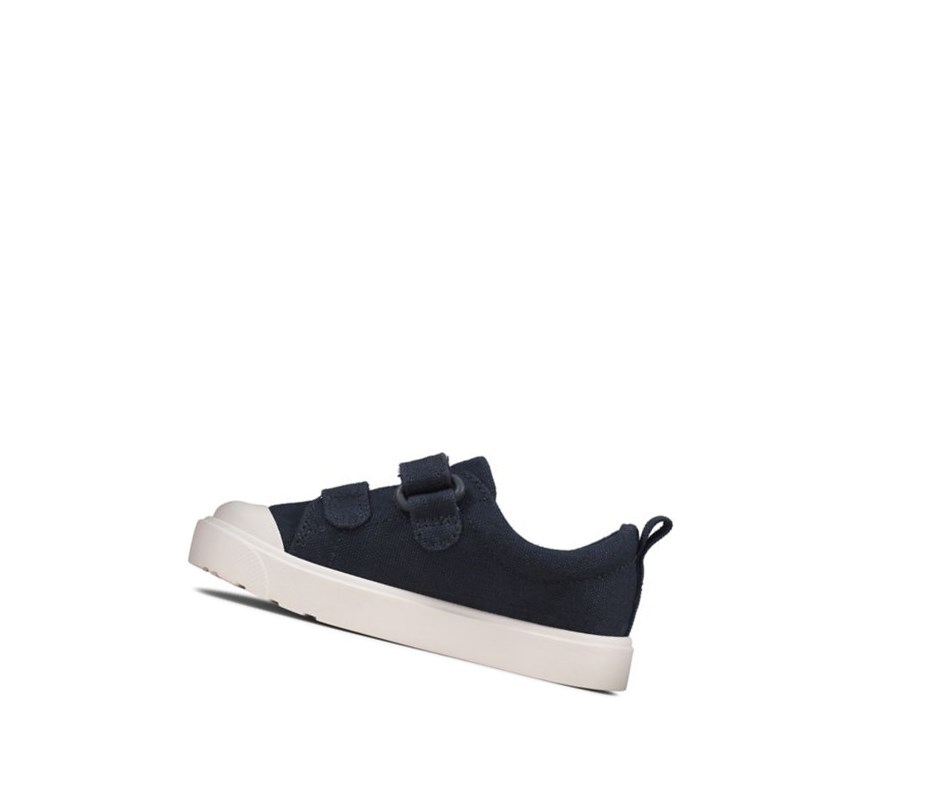 Buty Codzienne Clarks City Bright Chłopięce Granatowe | SQNKMZ678