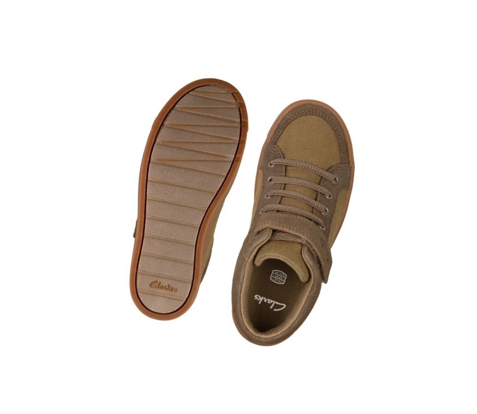 Buty Codzienne Clarks City Hop Dziewczynka Oliwkowe | GRCEBL276