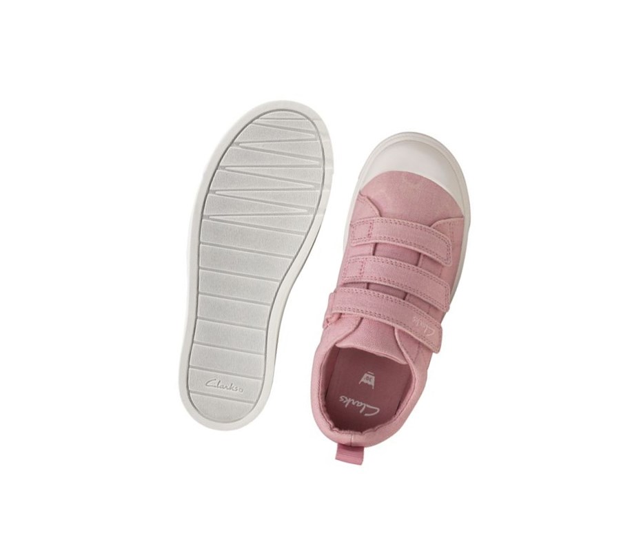 Buty Codzienne Clarks City Vibe Chłopięce Różowe | TOIYRW352