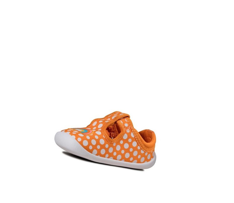 Buty Codzienne Clarks Roamer Sun T-bar Dziewczynka Pomarańczowe | AHZUNC410