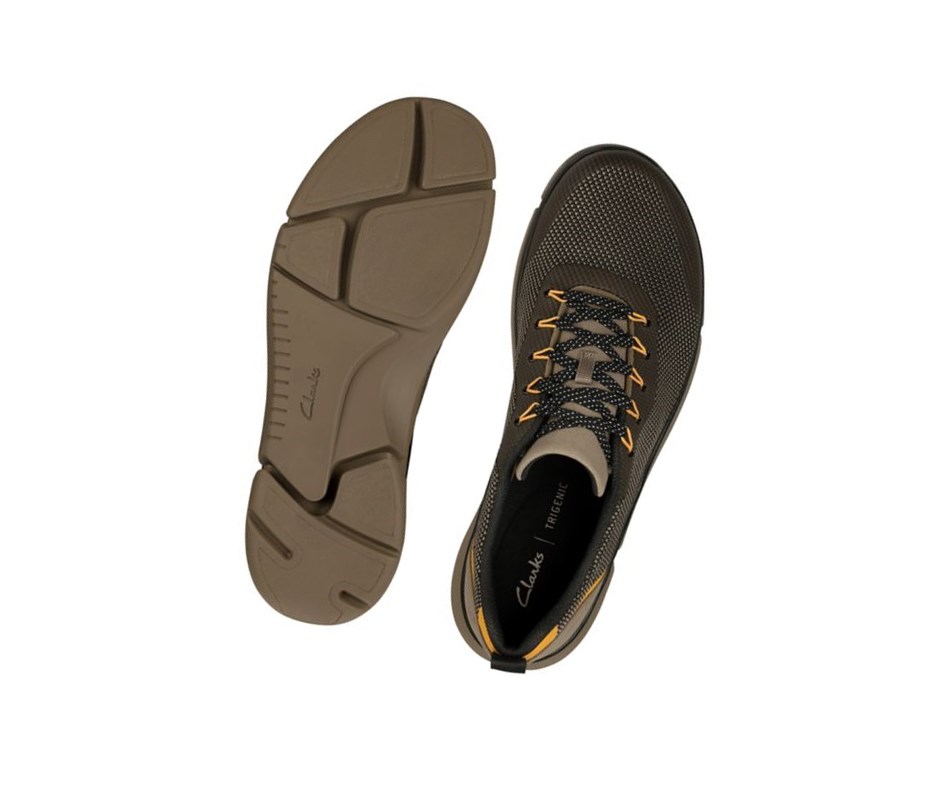 Buty Codzienne Clarks Triken Jump Tekstylne Męskie Oliwkowe | EULWHX134
