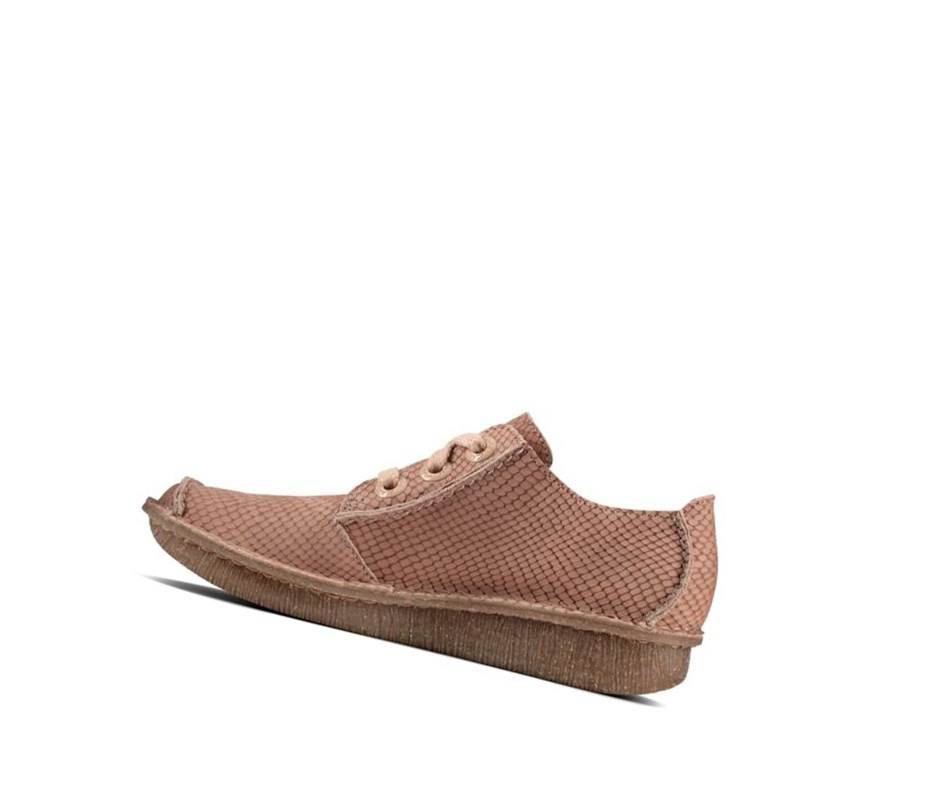 Buty Płaskie Clarks Funny Dream Nubuck Damskie Różowe | GYFUIH418