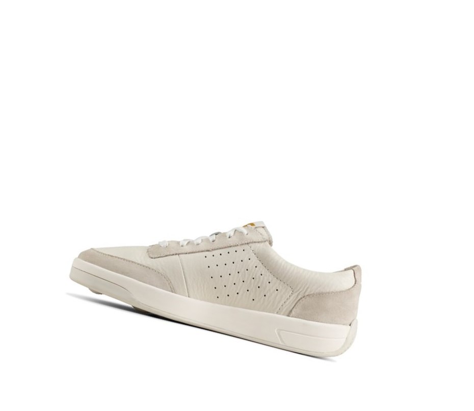 Buty Płaskie Clarks Hero Air Koronkowe Skórzane Damskie Białe | ATNCQP794