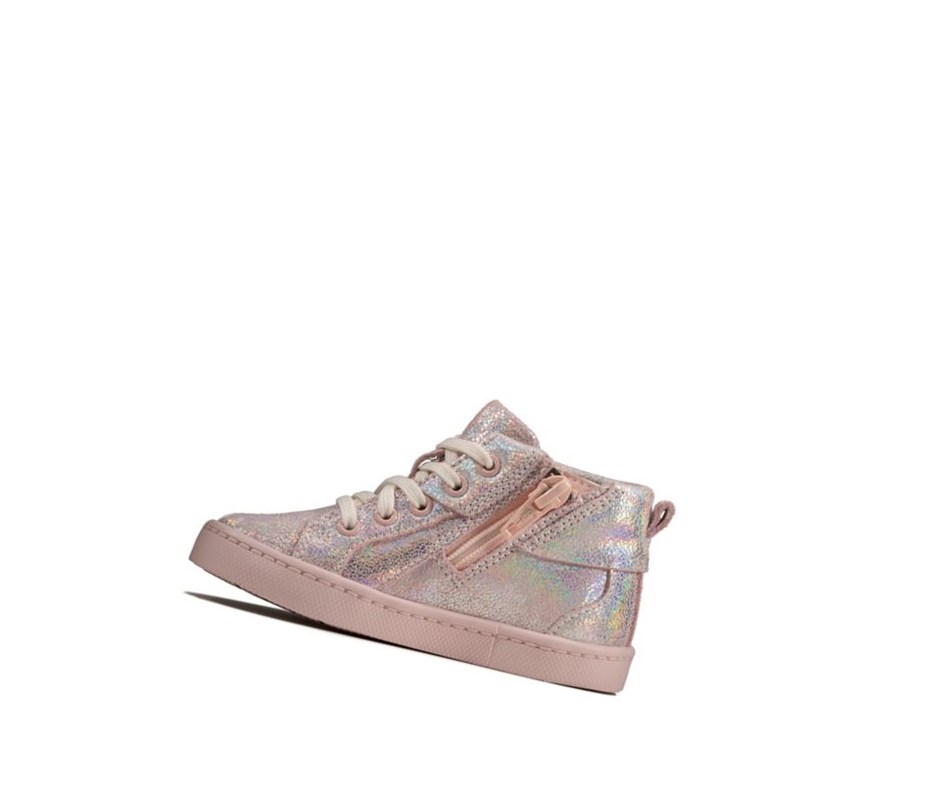 Buty Skórzane Clarks City Oasis Skórzane Chłopięce Różowe | DESARV143