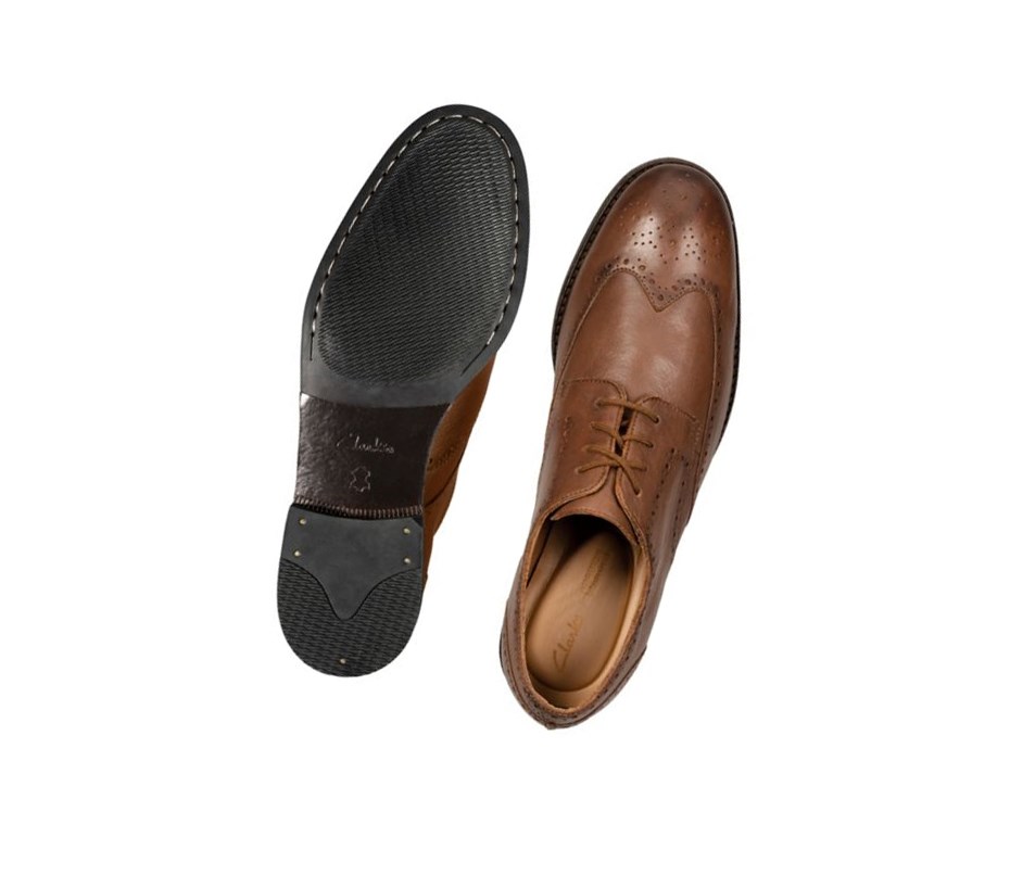 Buty Skórzane Clarks Flow Limit Skórzane Męskie Ciemny Brązowe | OXGHFA891