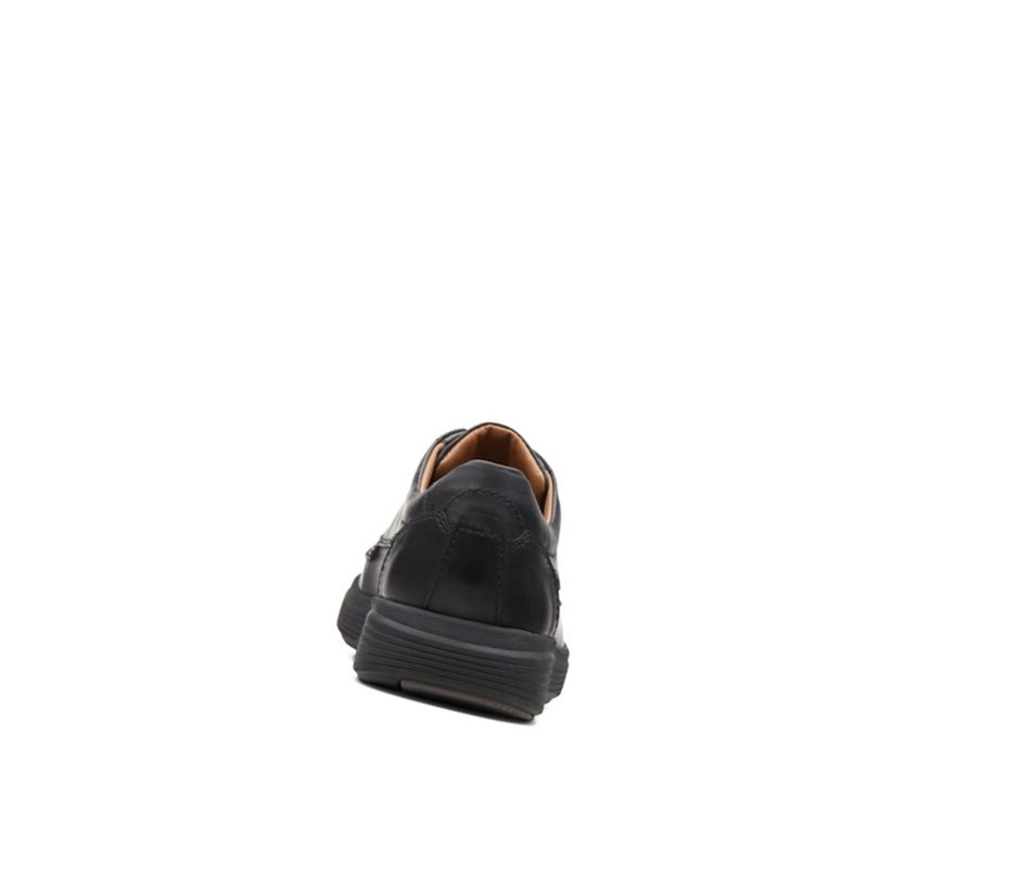 Buty Skórzane Clarks Un Abode Ease Skórzane Szerokie Fit Męskie Czarne | PGJUMY326