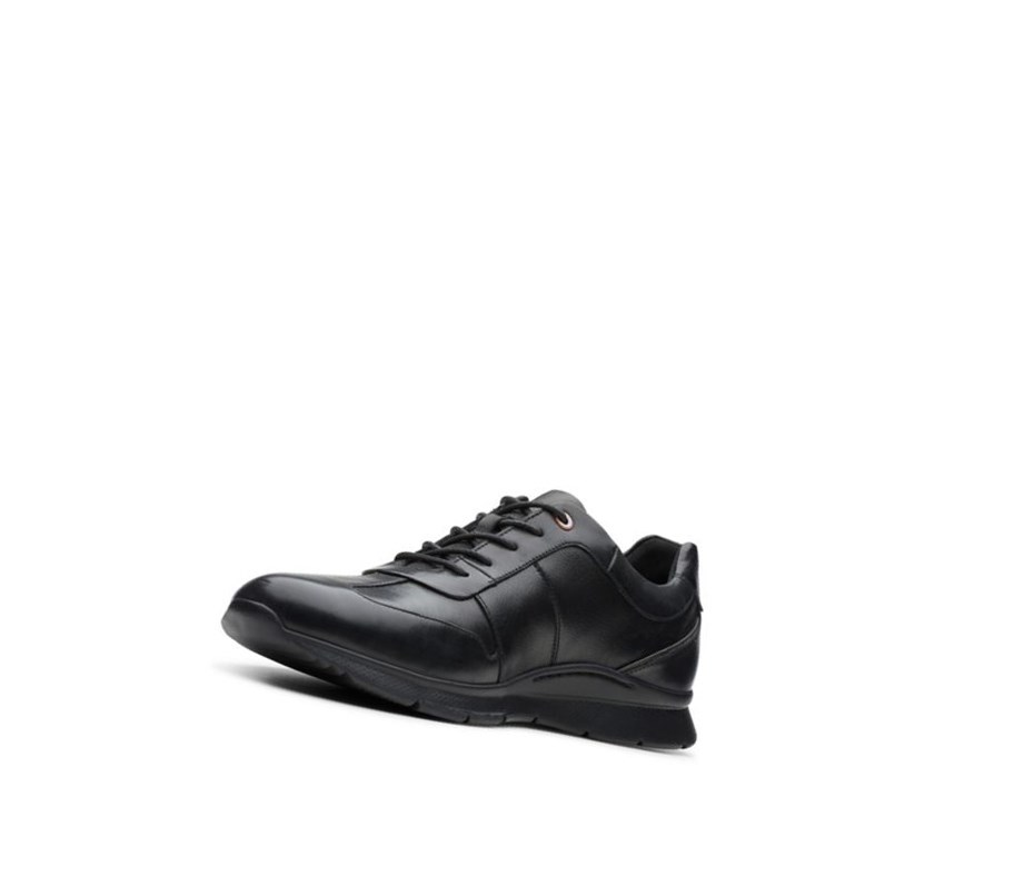 Buty Skórzane Clarks Un Tynamo Tie Skórzane Męskie Czarne | EPITQJ024