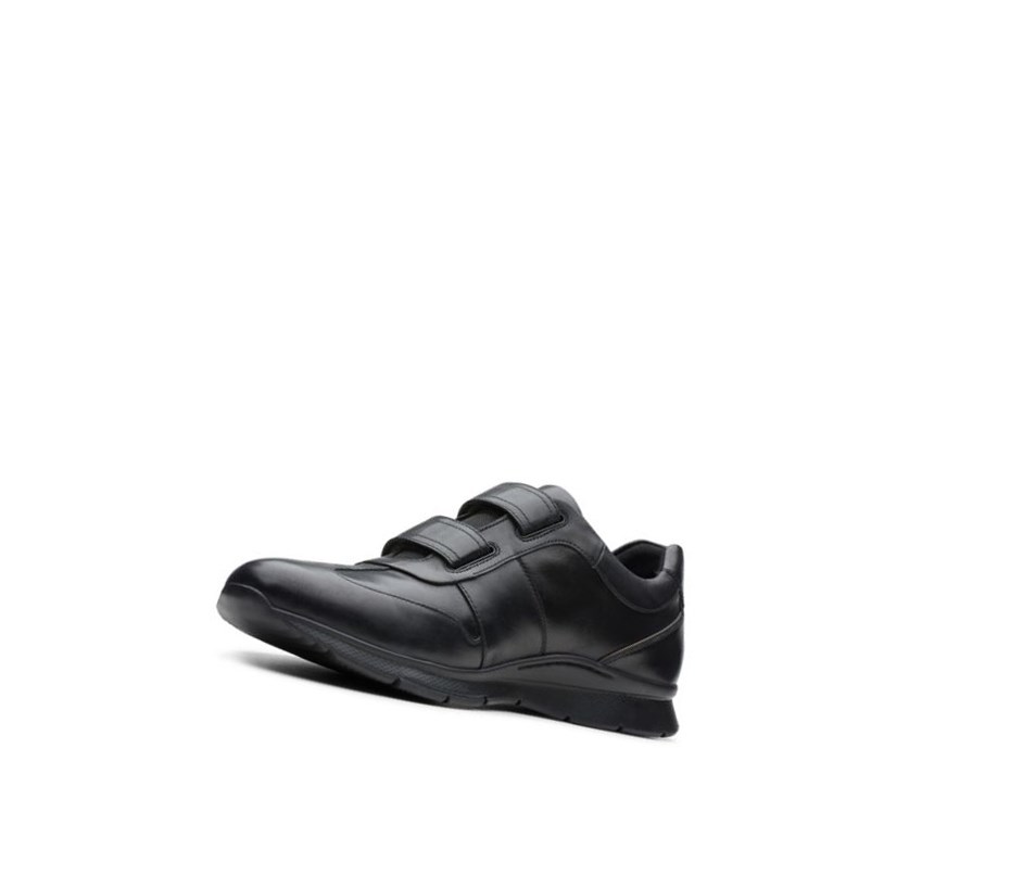 Buty Skórzane Clarks Un Tynamo Turn Skórzane Męskie Czarne | QZOFEG059