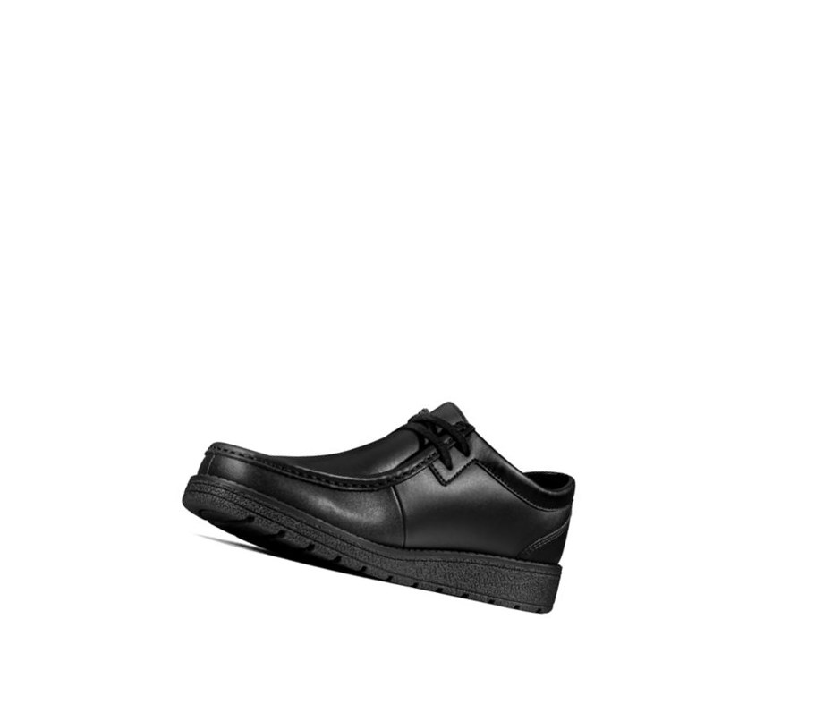 Buty Szkolne Clarks Mendip Craft Skórzane Dziewczynka Czarne | GMDWTJ975