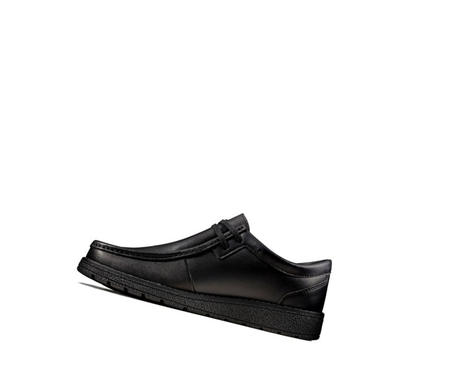 Buty Szkolne Clarks Mendip Craft Skórzane Dziewczynka Czarne | GMDWTJ975