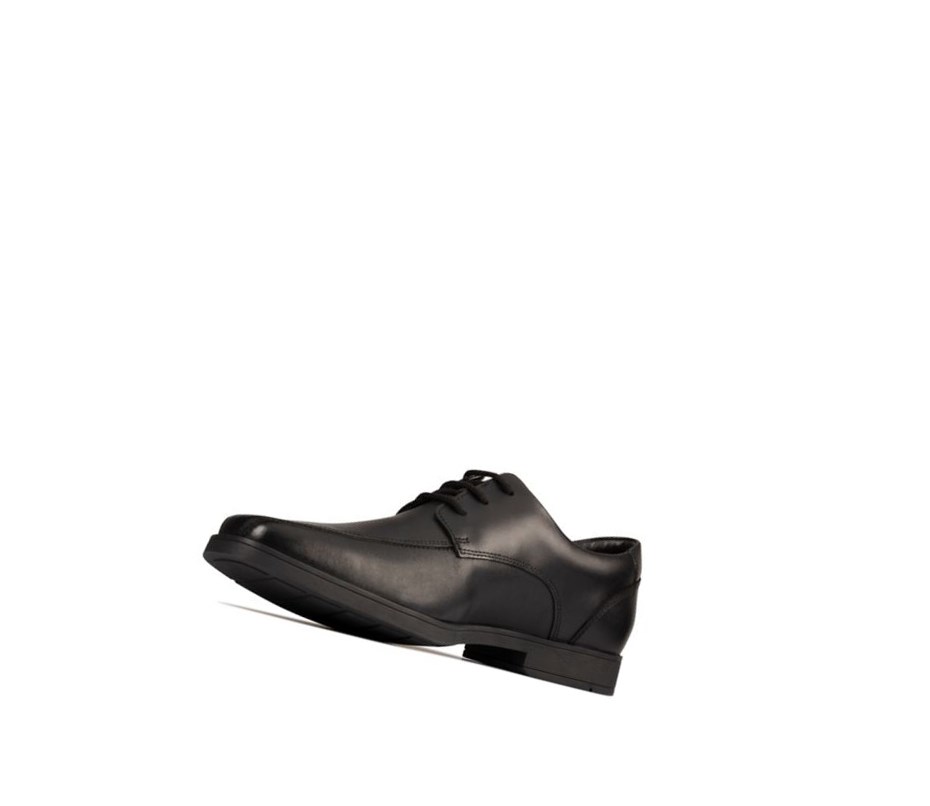Buty Szkolne Clarks Scala Step Skórzane Chłopięce Czarne | WFJPHO502