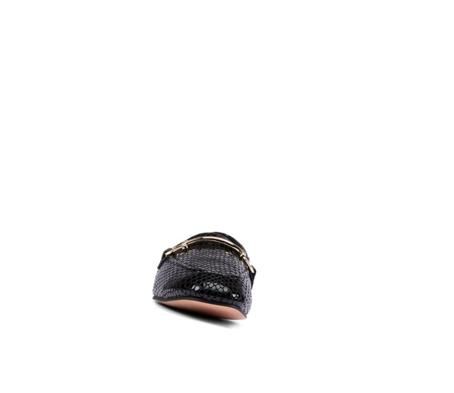 Loafersy Clarks Pure 2 Skórzane Damskie Czarne | JXRFNI182