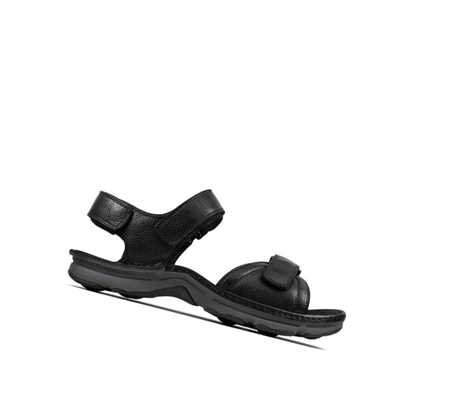 Sandały Casual Clarks Atl Part Skórzane Męskie Czarne | OGQWJL159