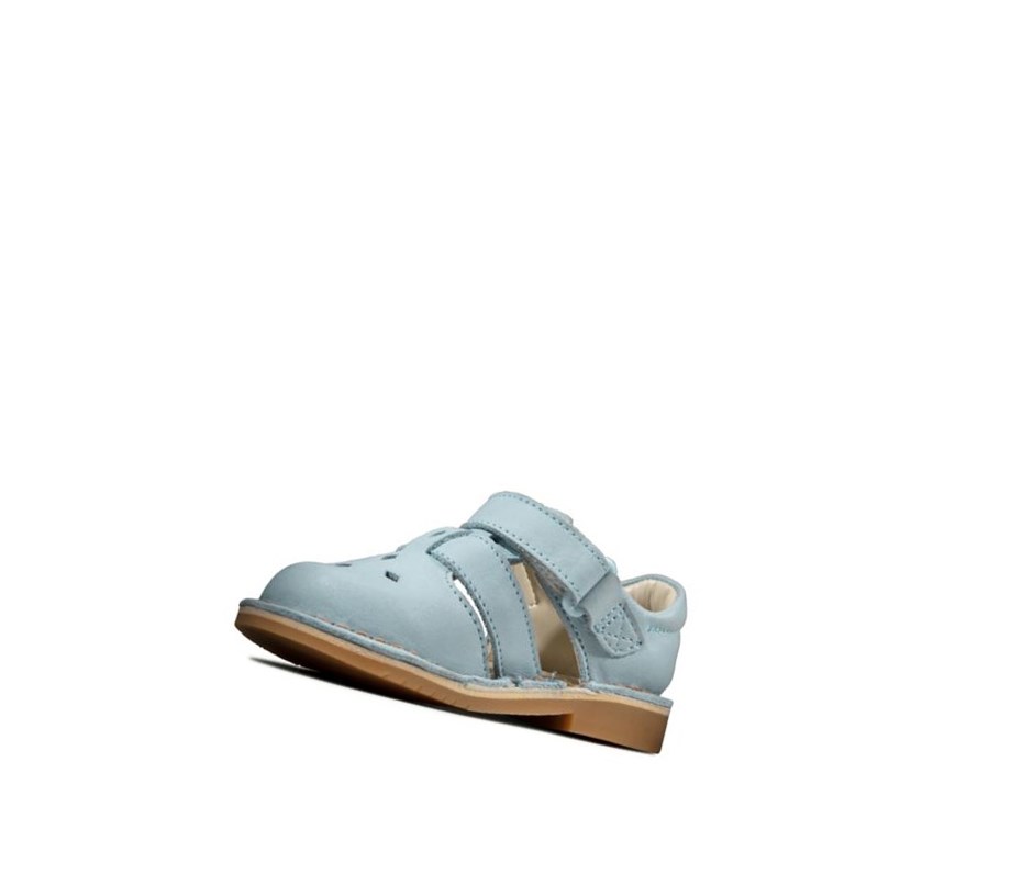 Sandały Casual Clarks Comet Sand Skórzane Dziewczynka Głęboka Niebieskie | PVEDUI287