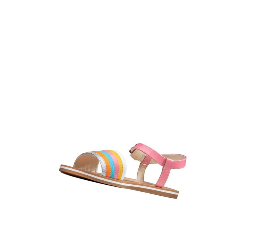 Sandały Casual Clarks Finch Stride Skórzane Dziewczynka Multicolour | NIMPVK921