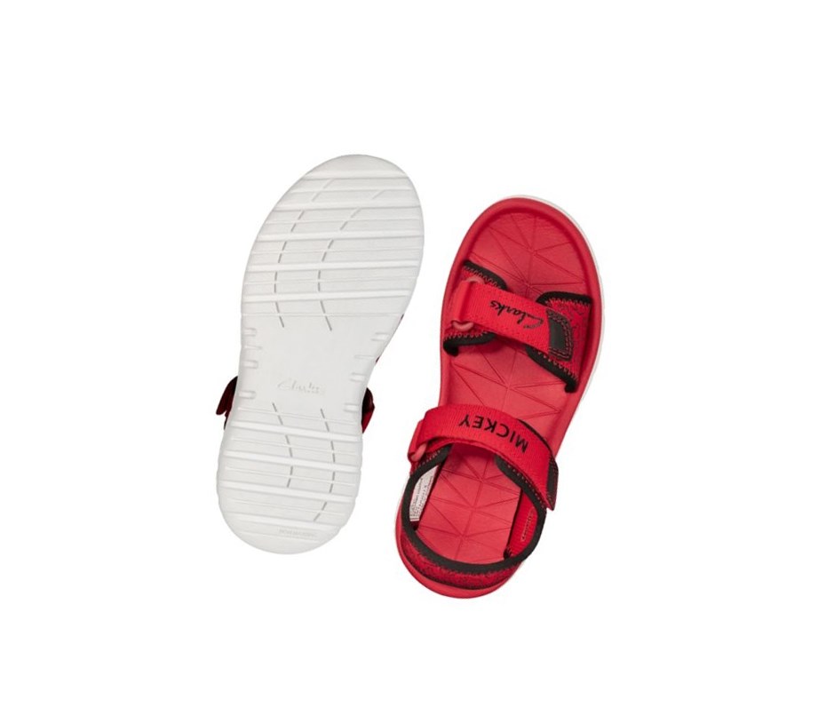 Sandały Casual Clarks Surfing Glove Chłopięce Czerwone | GRCVSO670