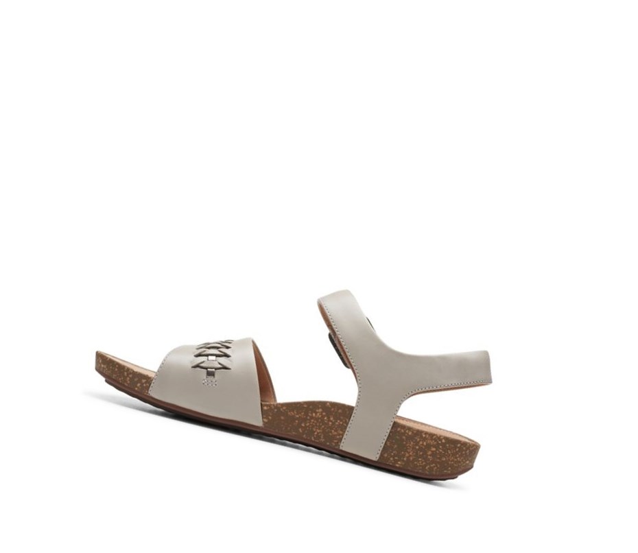 Sandały Płaskie Clarks Un Perri Way Skórzane Damskie Złote | PXYDNK529