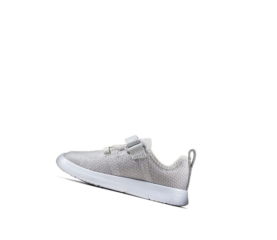 Trampki Clarks Ath Flux Skórzane Chłopięce Szare | SUBRPT513