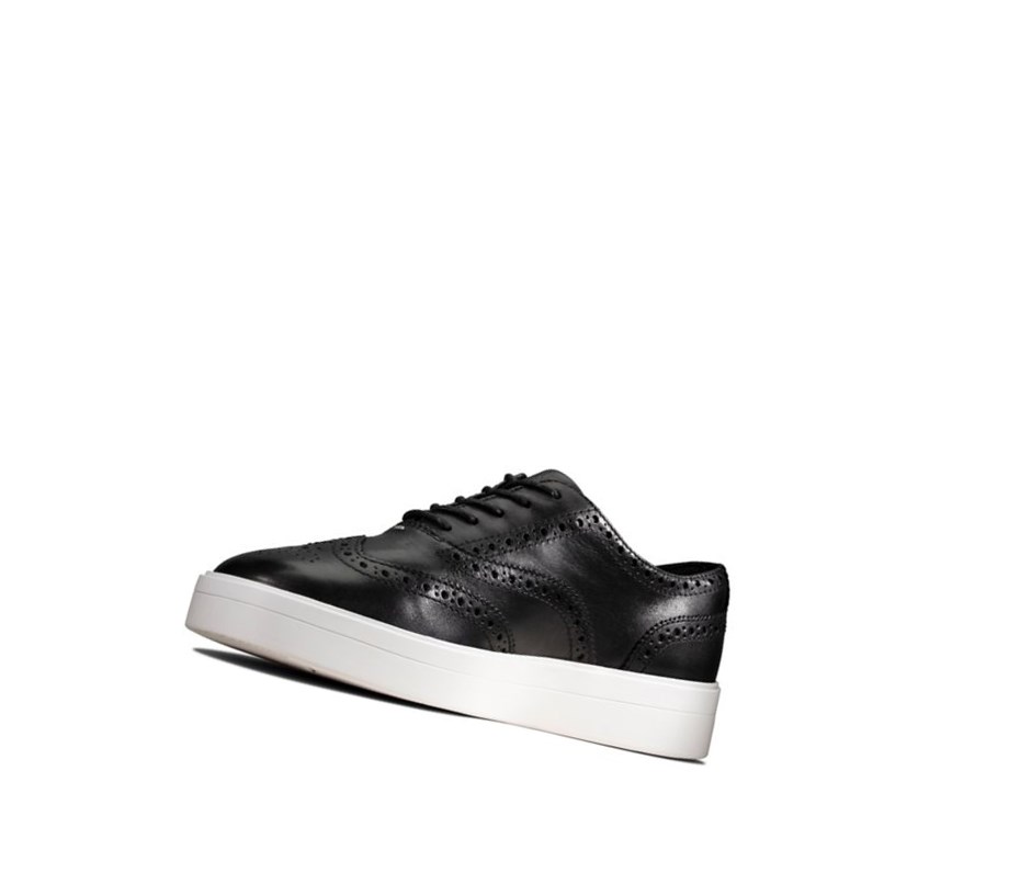 Trampki Clarks Hero Skórzane Damskie Czarne | ZIGCAH473