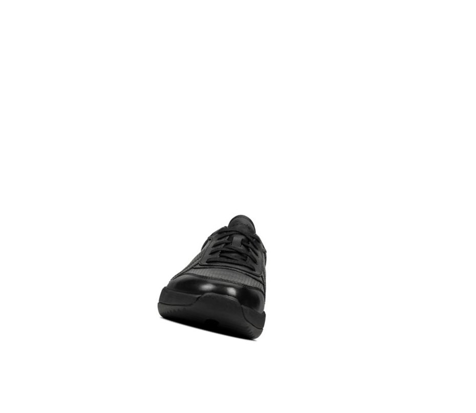 Trampki Clarks Sift Speed Skórzane Męskie Czarne | PCYXGW351