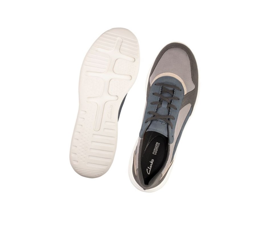 Trampki Clarks Sift Speed Tekstylne Męskie Niebieskie | IKOTVS106